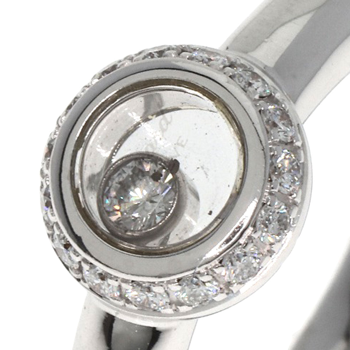 Chopard Ring K18Wg Silver Happy Diamond