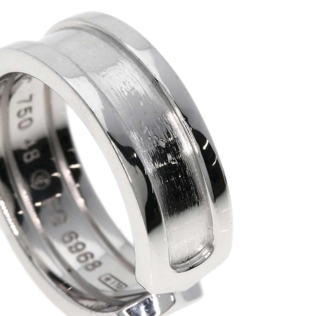 Cartier Ring K18Wg Silver C2 Ring # 48 Women