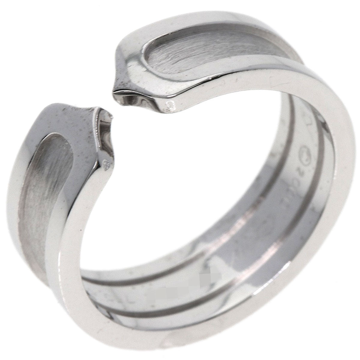 Cartier Ring K18Wg Silver C2 Sm #53