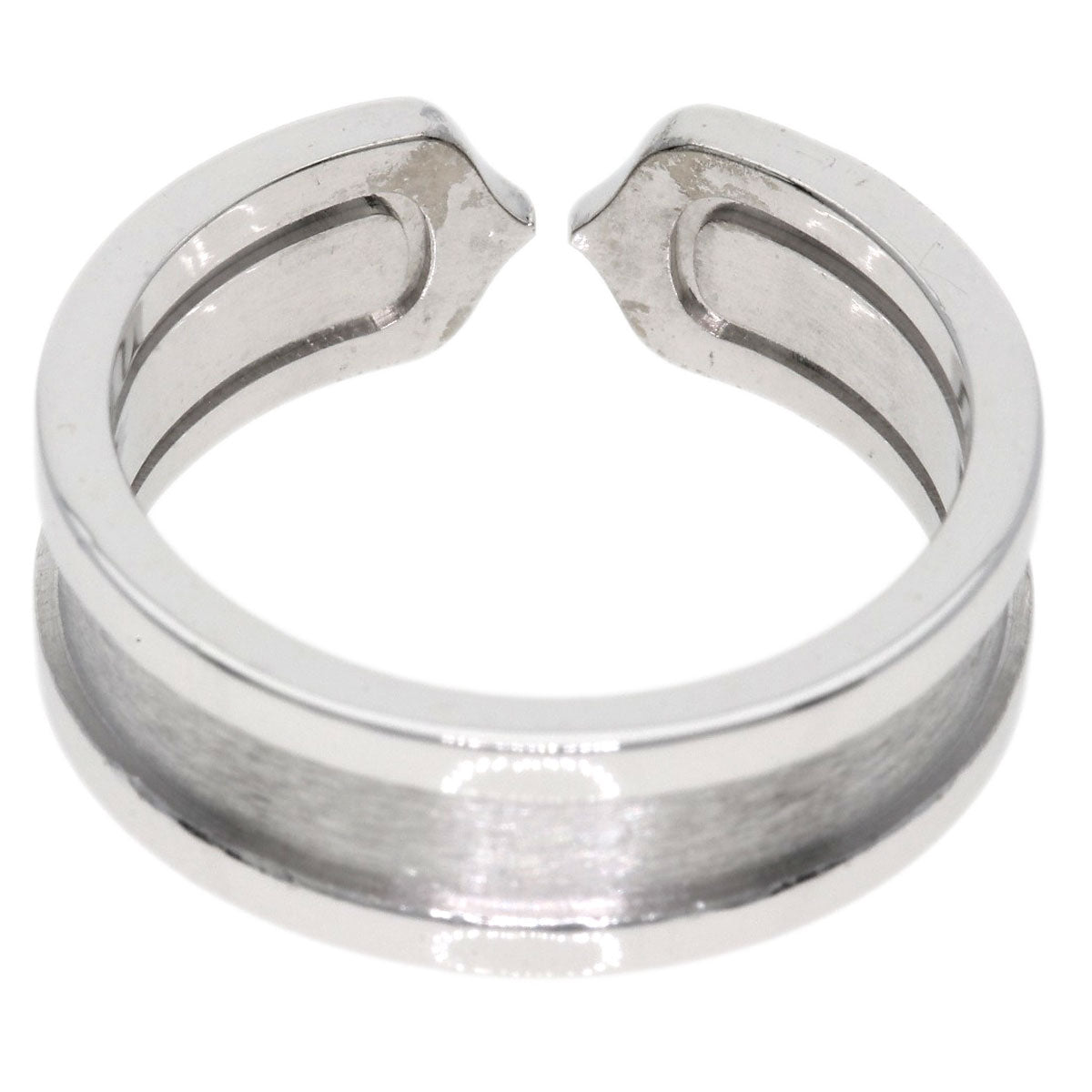 Cartier Ring K18Wg Silver C2 Sm #53