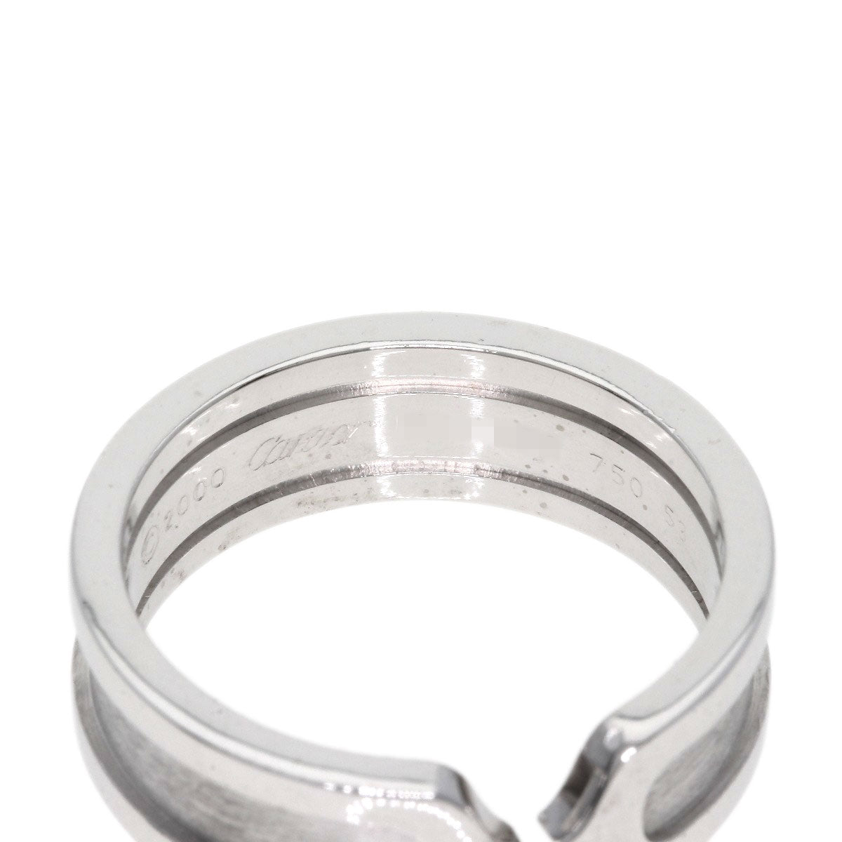 Cartier Ring K18Wg Silver C2 Sm #53