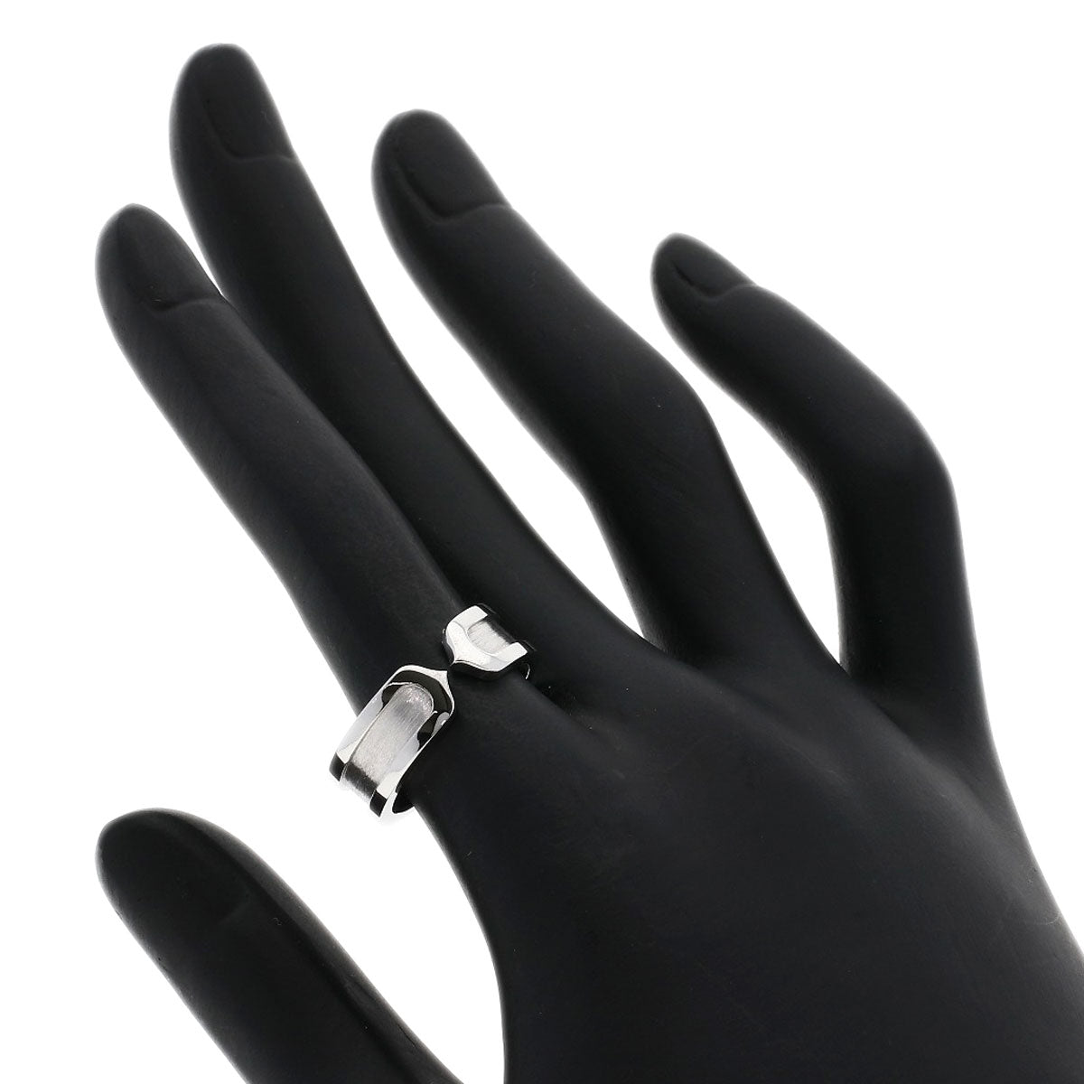 Cartier Ring K18Wg Silver C2 Sm #53