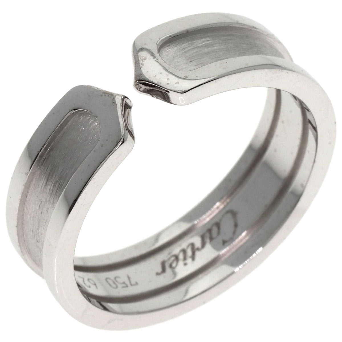 Cartier Ring K18Wg Silver C2 Ring Sm #62