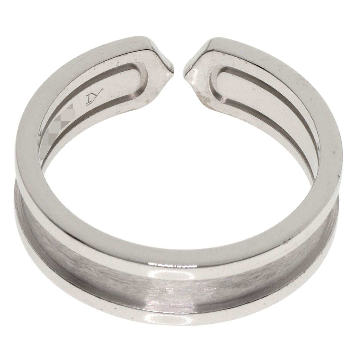 Cartier Ring K18Wg Silver C2 Ring Sm #62
