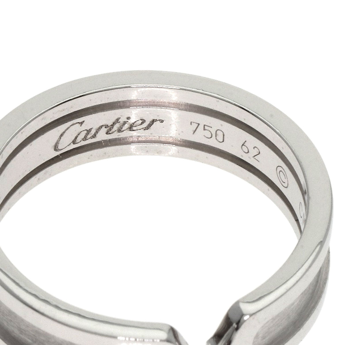 Cartier Ring K18Wg Silver C2 Ring Sm #62