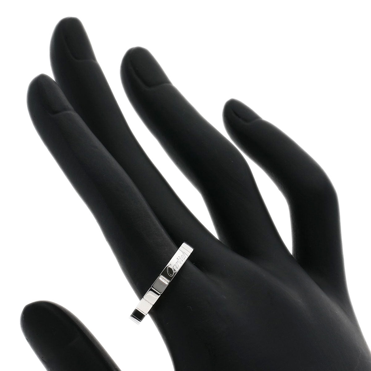 Cartier Ring K18Wg Silver Lanier # 55