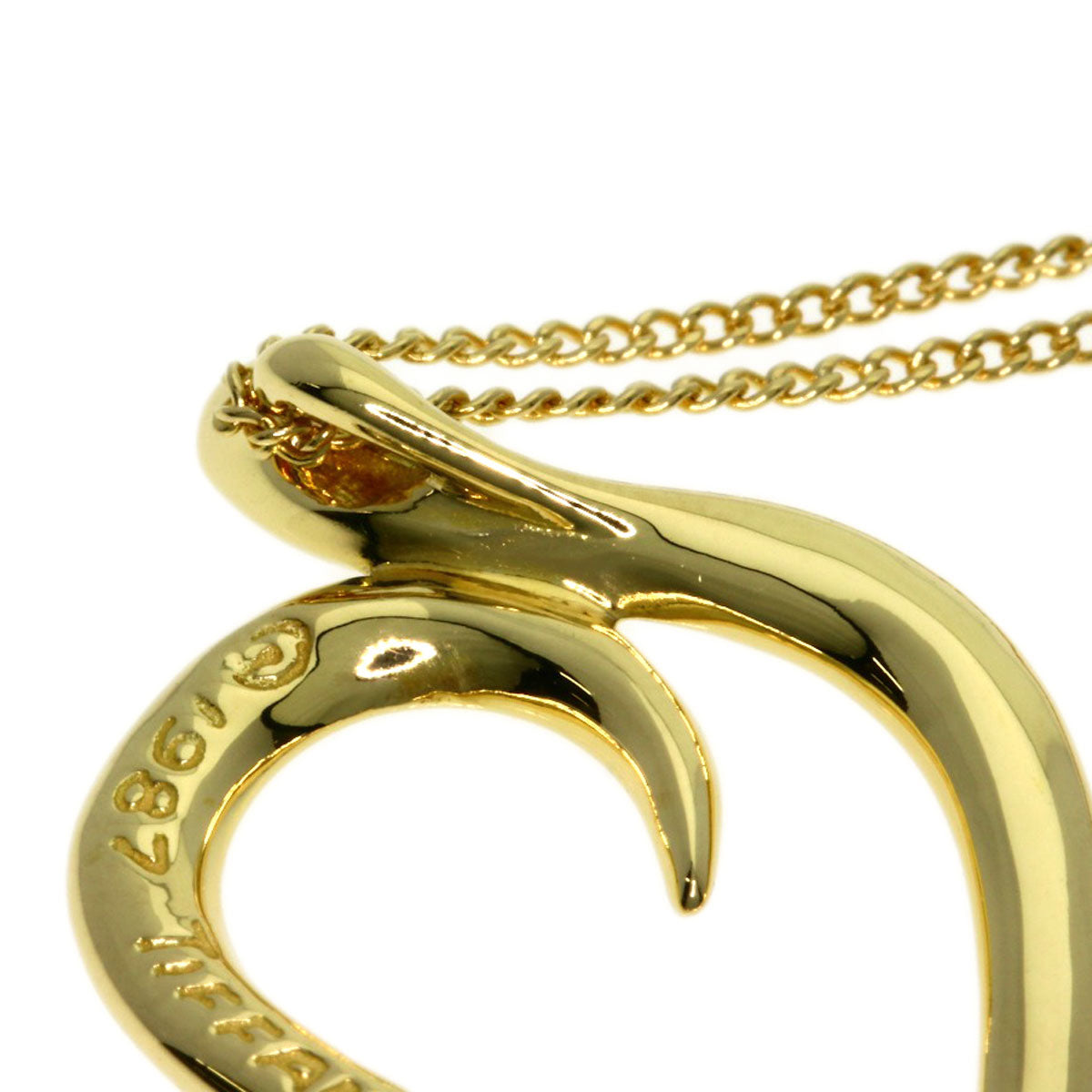 Tiffany&Co. Necklace 18K Yellow Gold Gold Leaf Heart