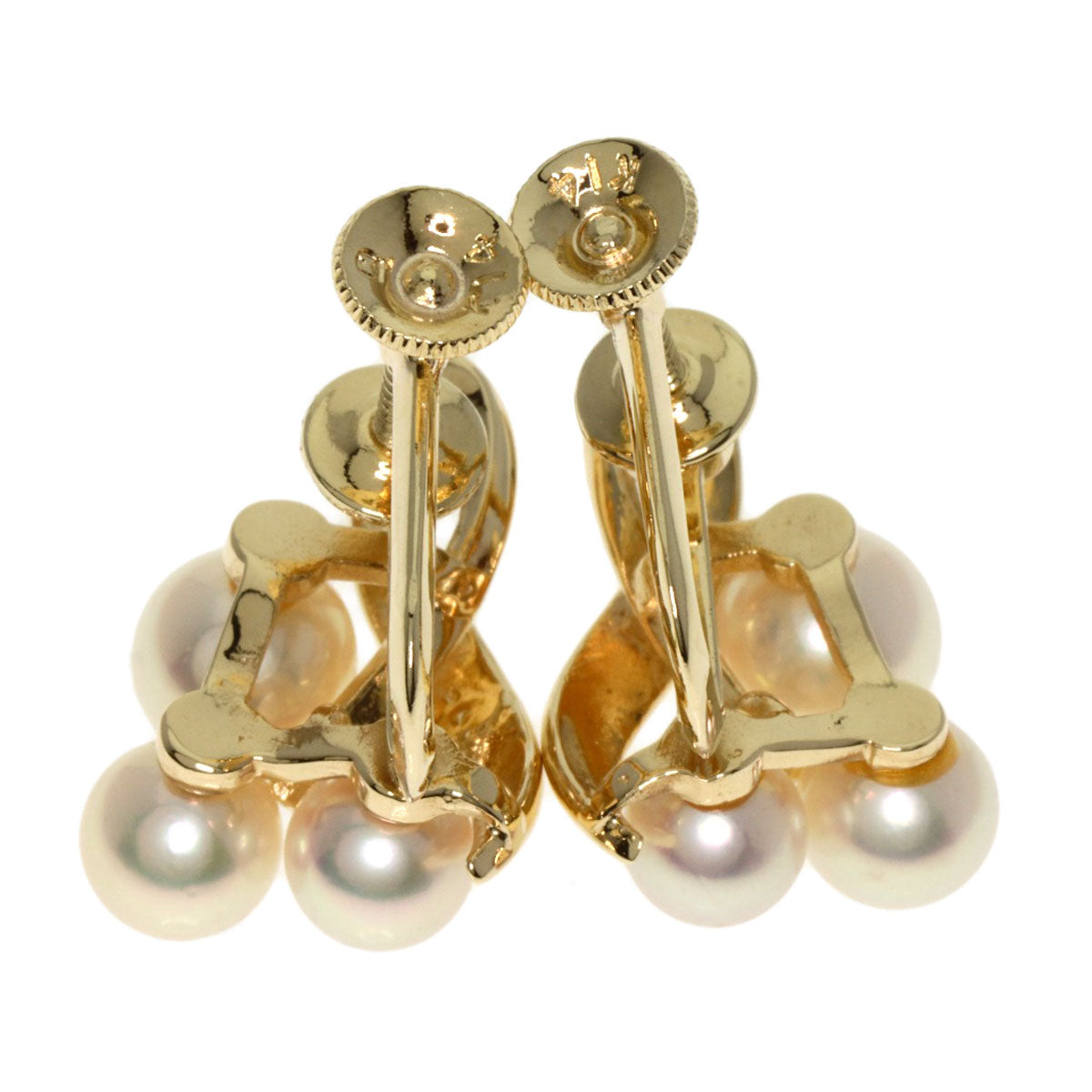 Mikimoto Earring K14Yg Gold Pearl Women