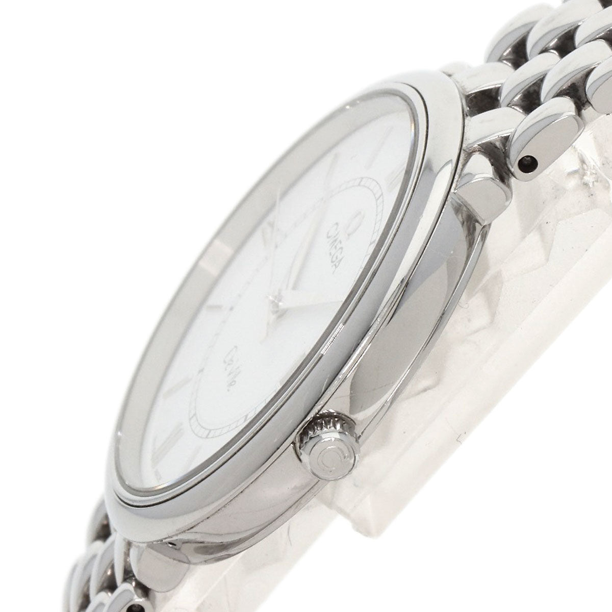 Omega Watches Quartz 7514.31.00 Stainless Steel , Stainless Steel Silver De Ville Prestige White