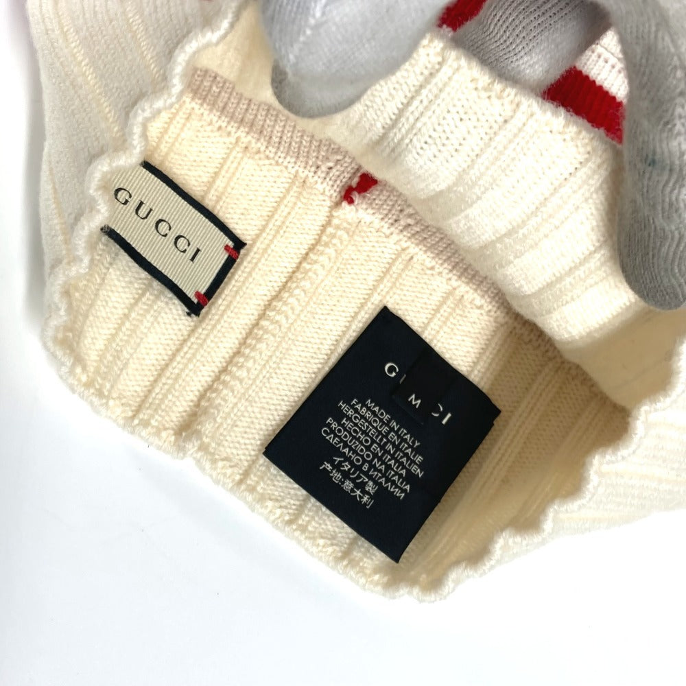 Gucci Scarf Wool Red Logo Neck Warmer Unisex(Unisex)