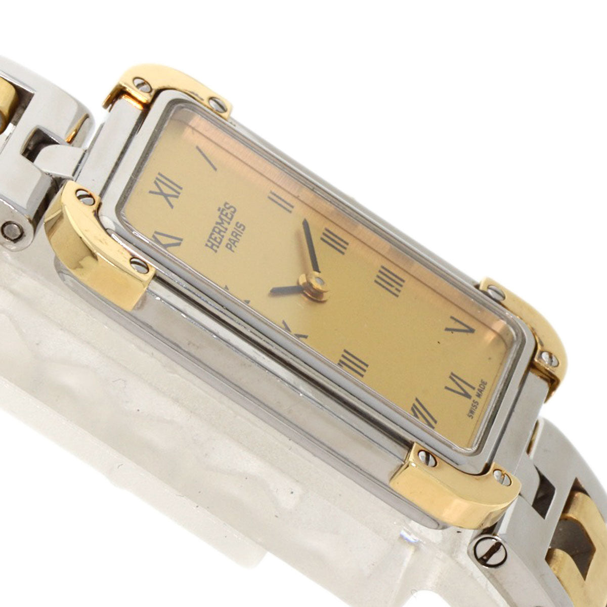 Hermes Watches Quartz Cr1.220 Stainless Steel , Ssxgp Gold Clojure Champagne Gold Dial Women