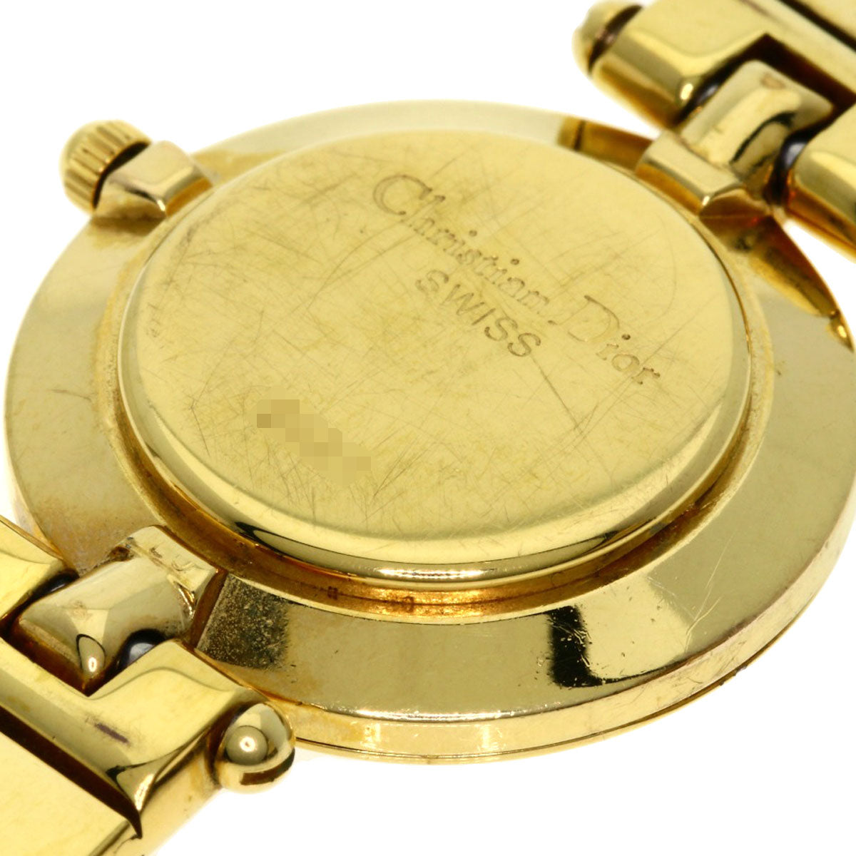 Christian Dior Watches Quartz 3051 Gold Plated , Gold Plated Gold Round Face White Dial Women