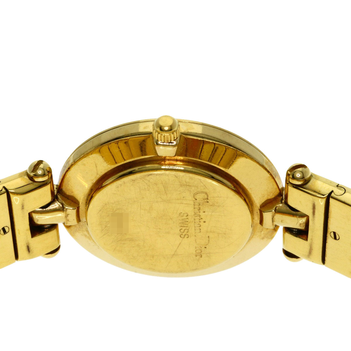Christian Dior Watches Quartz 3051 Gold Plated , Gold Plated Gold Round Face White Dial Women