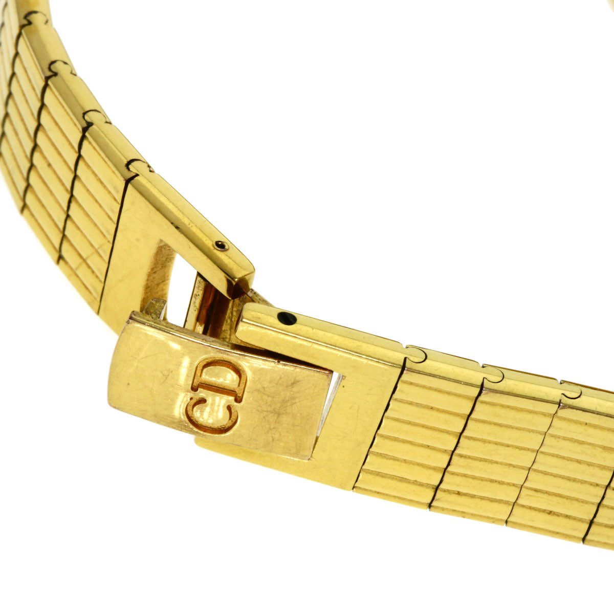 Christian Dior Watches Quartz 3051 Gold Plated , Gold Plated Gold Round Face White Dial Women