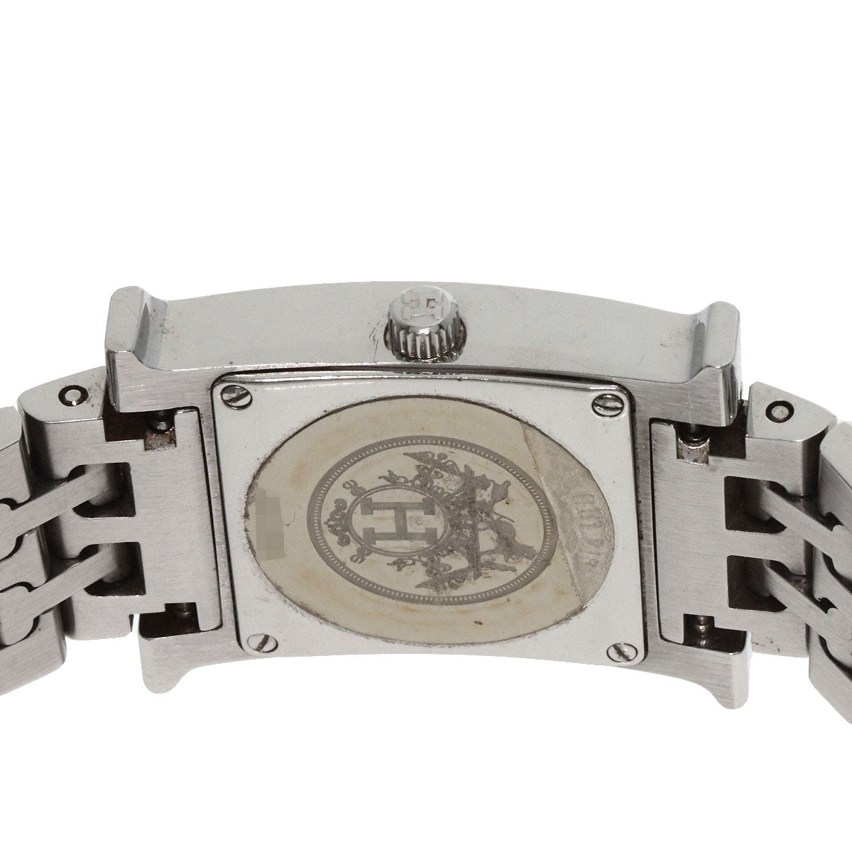 Hermes Watches Quartz Hh1.210 Stainless Steel , Stainless Steel Silver H Watch Silver Dial Women