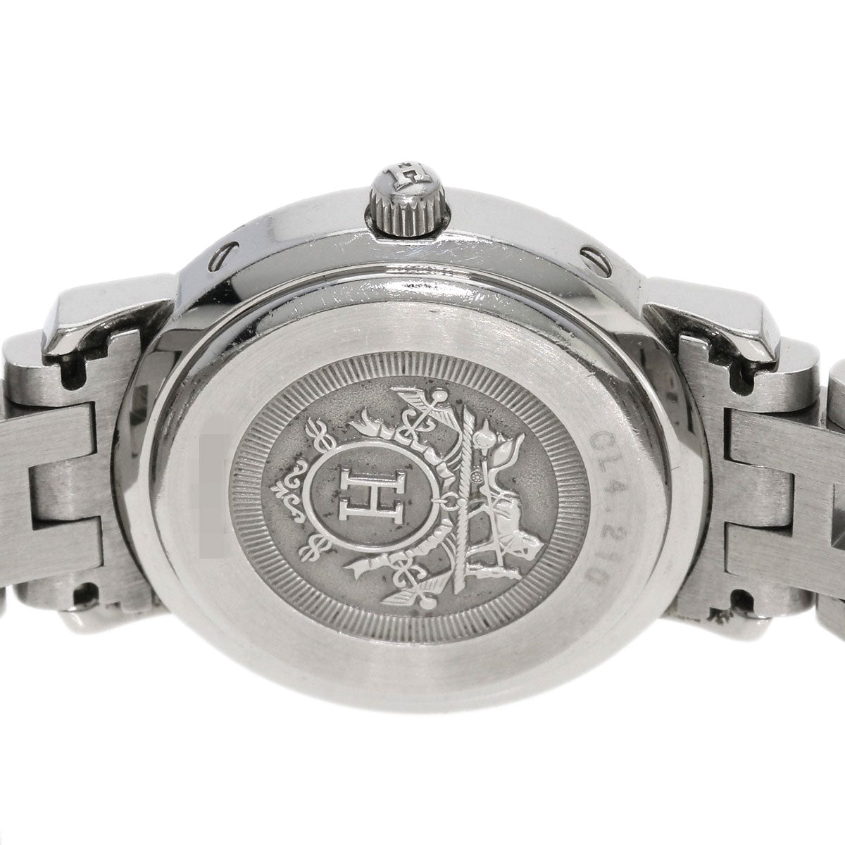 Hermes Watches Quartz Cl4.210 Stainless Steel , Stainless Steel Silver Clipper Nacre White Shell