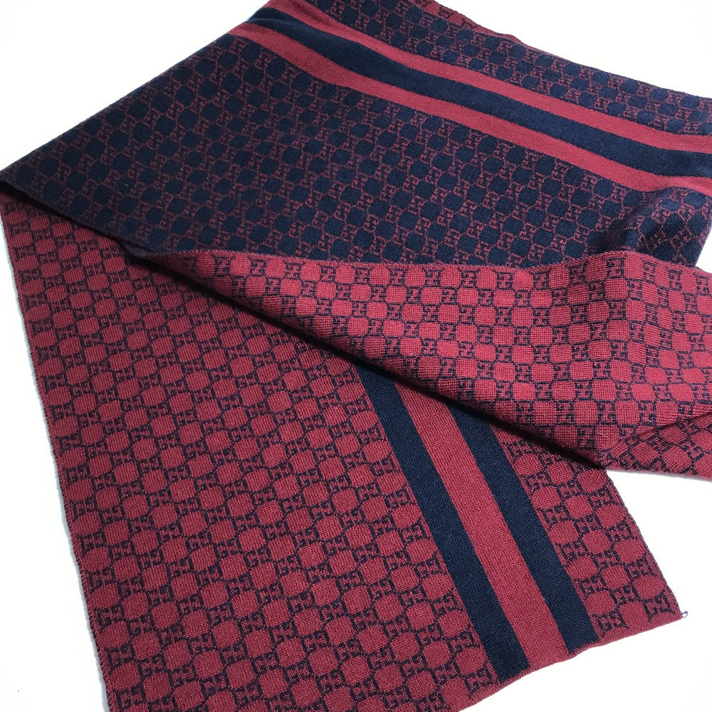 Gucci Scarf Wool Red Gg Women