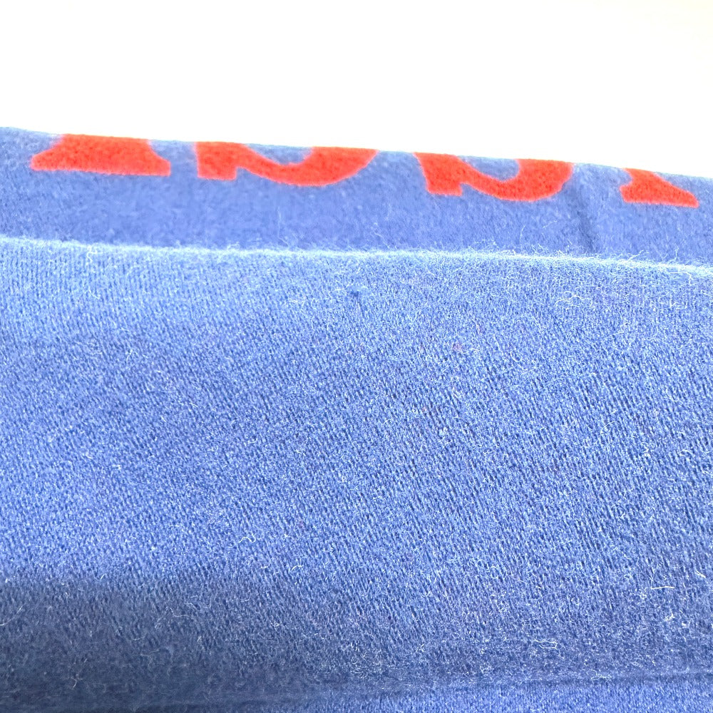 Gucci Scarf 525559 Wool Blue Logo Women