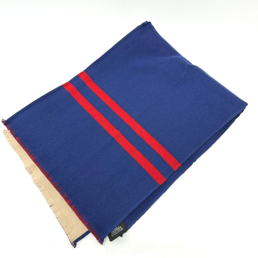 Gucci Scarf 525559 Wool Blue Logo Women