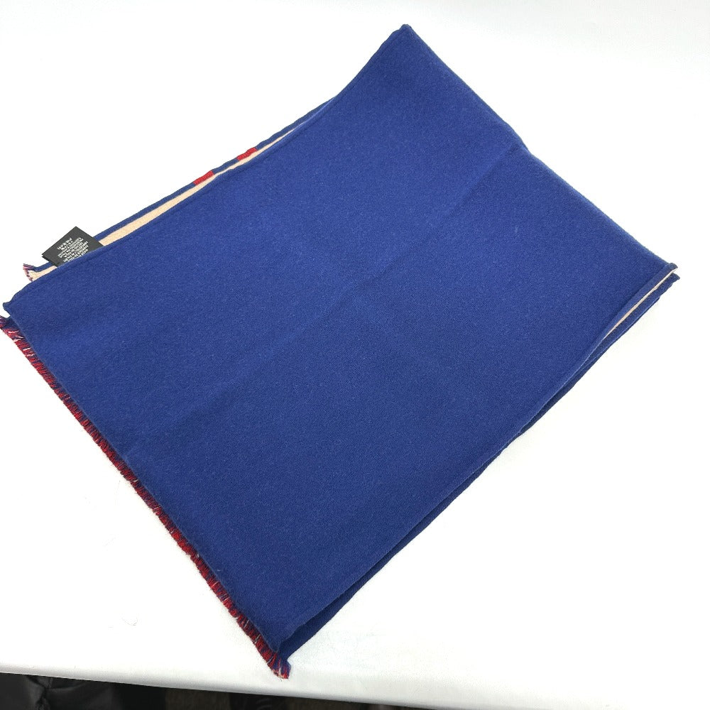 Gucci Scarf 525559 Wool Blue Logo Women