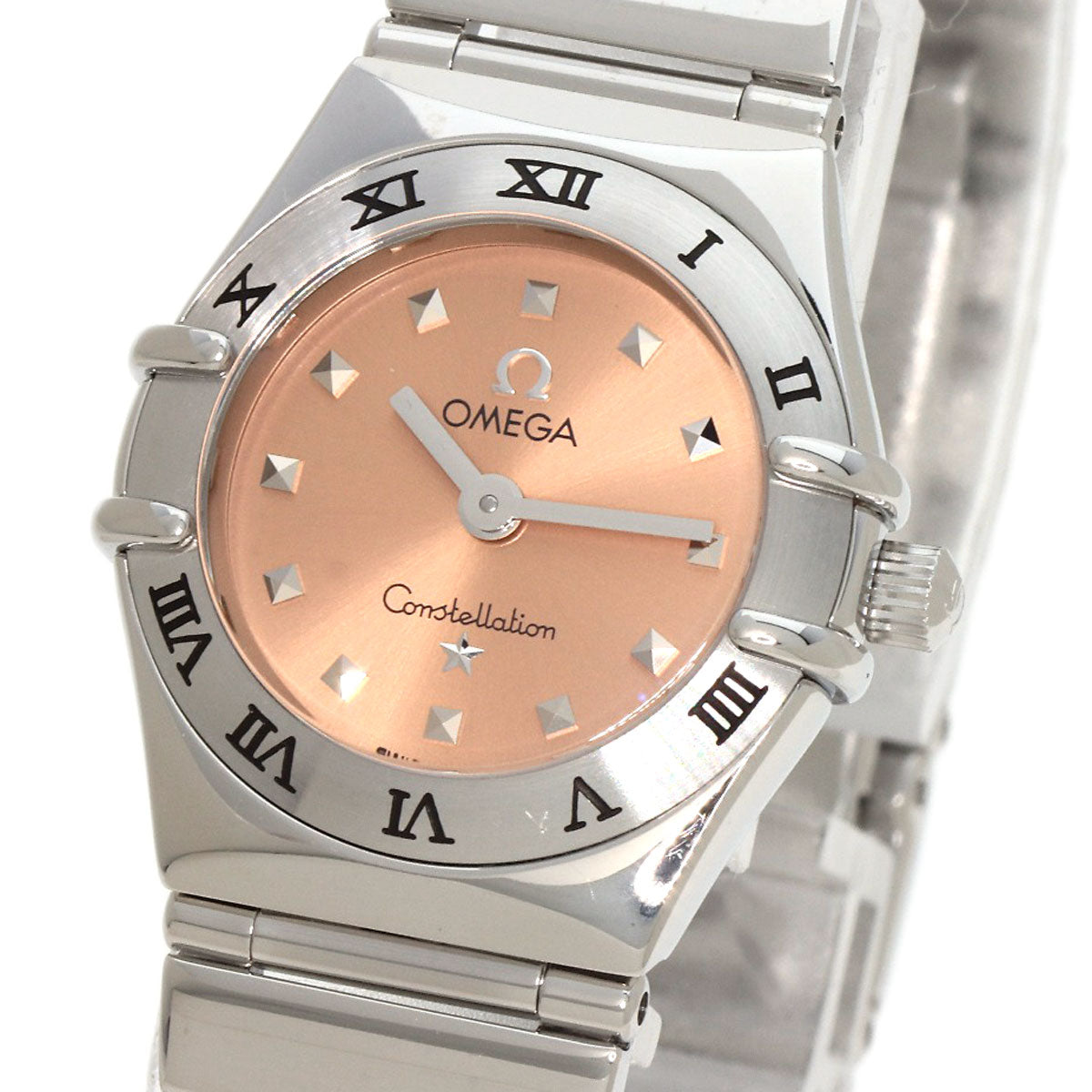 Omega Watches Quartz 1561.61 Stainless Steel , Stainless Steel Silver Constellation Mini Orange