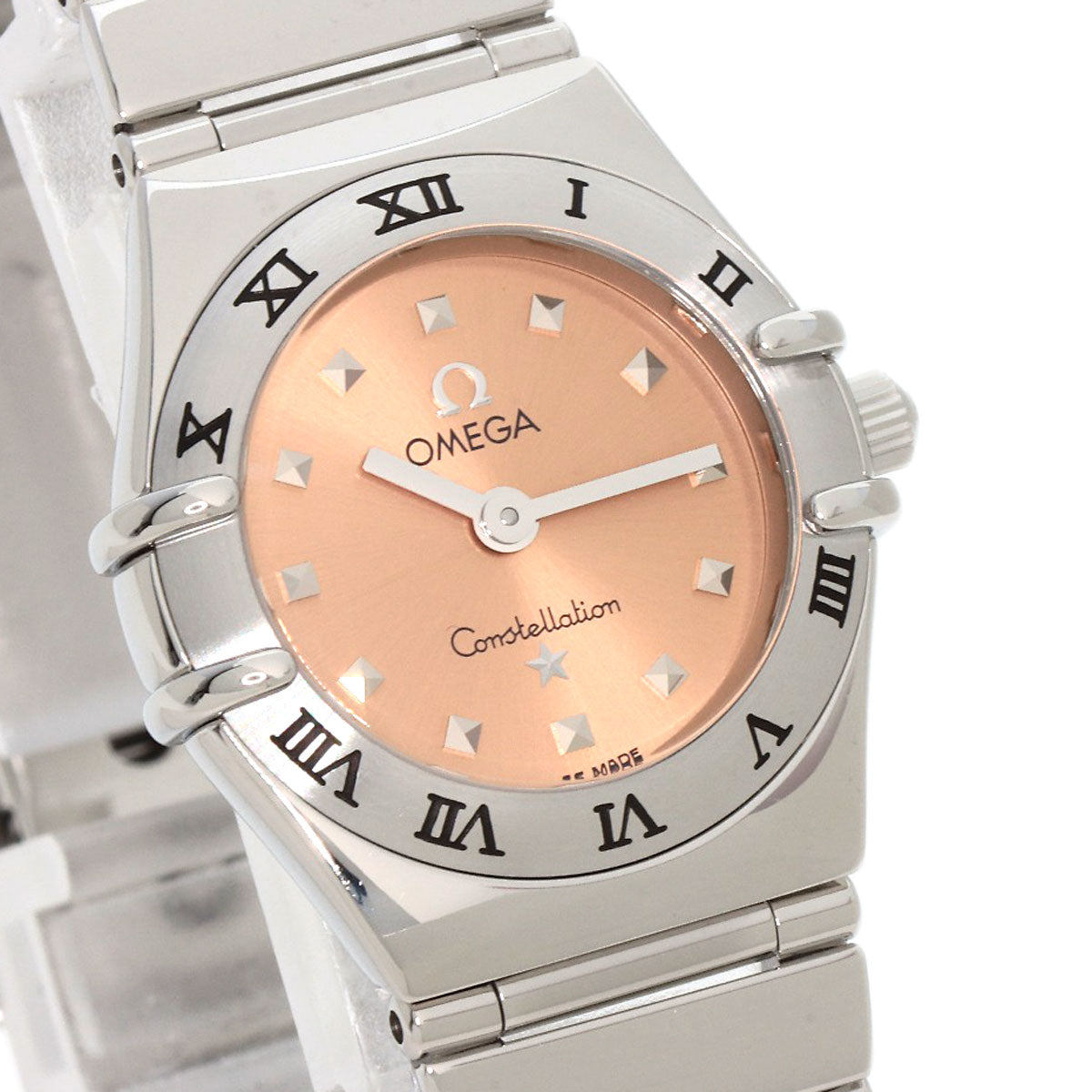 Omega Watches Quartz 1561.61 Stainless Steel , Stainless Steel Silver Constellation Mini Orange