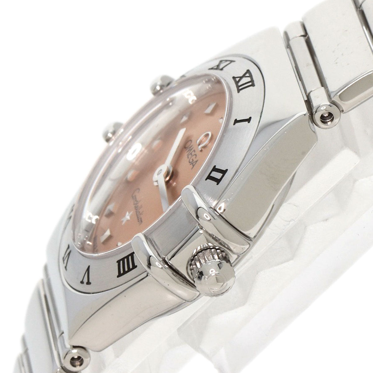 Omega Watches Quartz 1561.61 Stainless Steel , Stainless Steel Silver Constellation Mini Orange