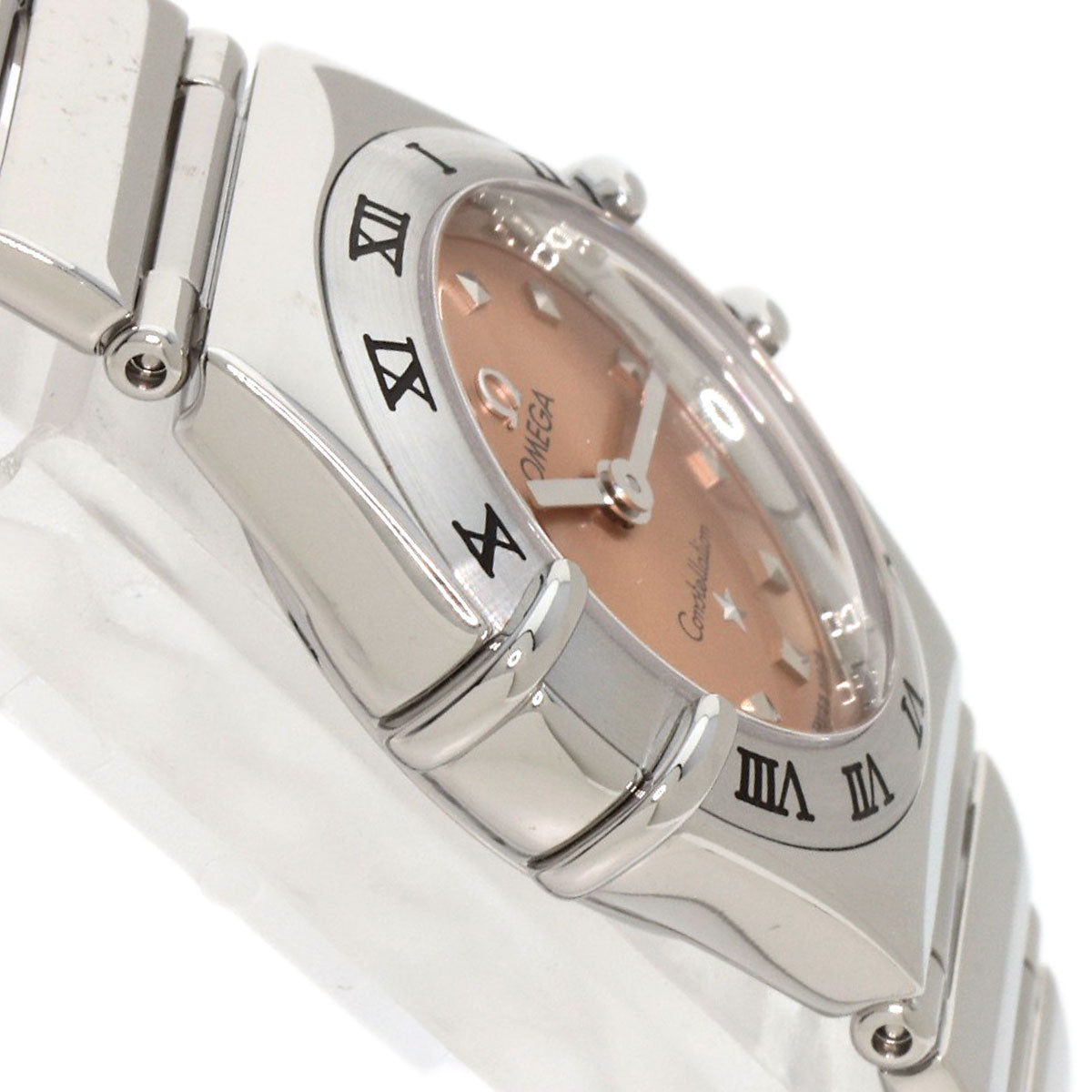 Omega Watches Quartz 1561.61 Stainless Steel , Stainless Steel Silver Constellation Mini Orange