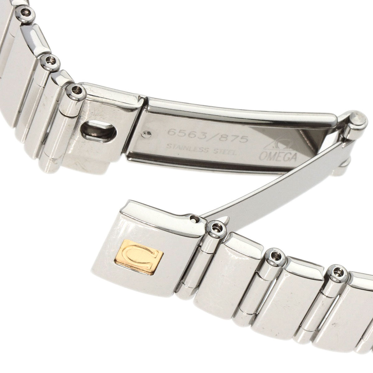 Omega Watches Quartz 1561.61 Stainless Steel , Stainless Steel Silver Constellation Mini Orange
