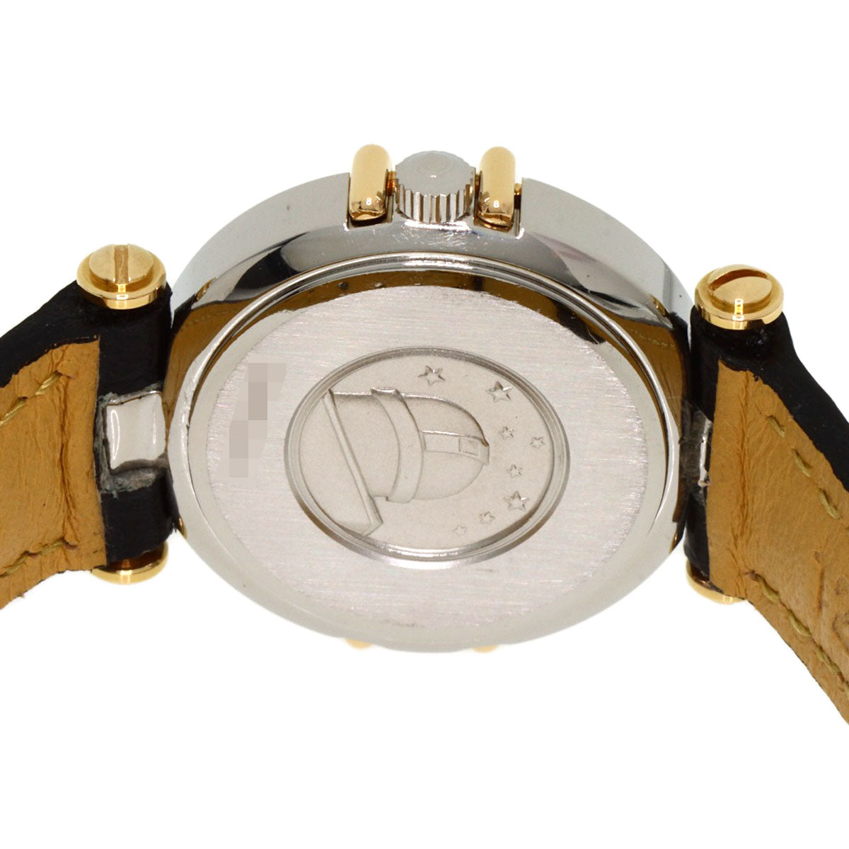 Omega Watches Quartz Stainless Steel, Leather Gold Constellation Flat Bezel Gold Dial Women
