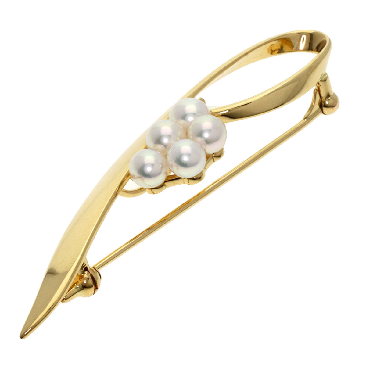 Mikimoto Brooch 18K Yellow Gold Gold Pearl