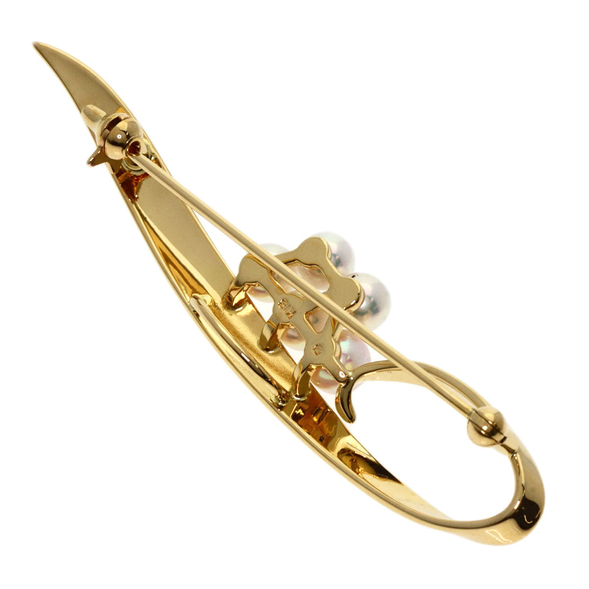 Mikimoto Brooch 18K Yellow Gold Gold Pearl