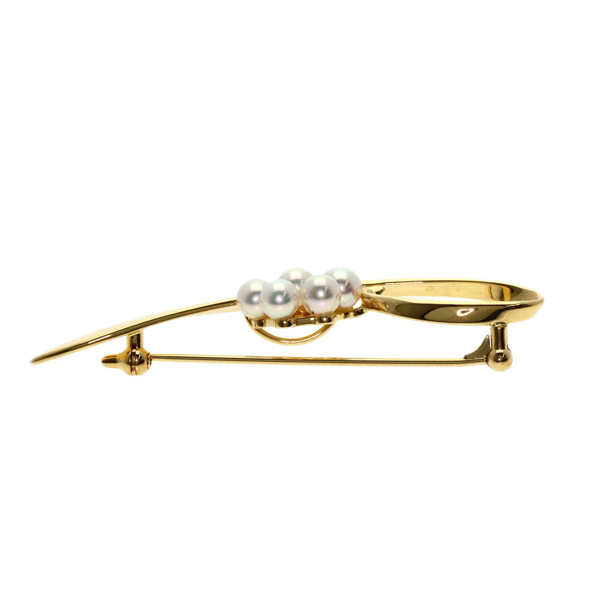 Mikimoto Brooch 18K Yellow Gold Gold Pearl