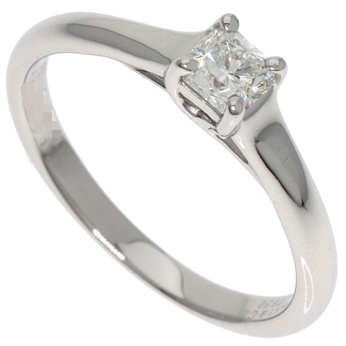 Tiffany&Co. Ring Pt950 Silver Square Princess Diamond