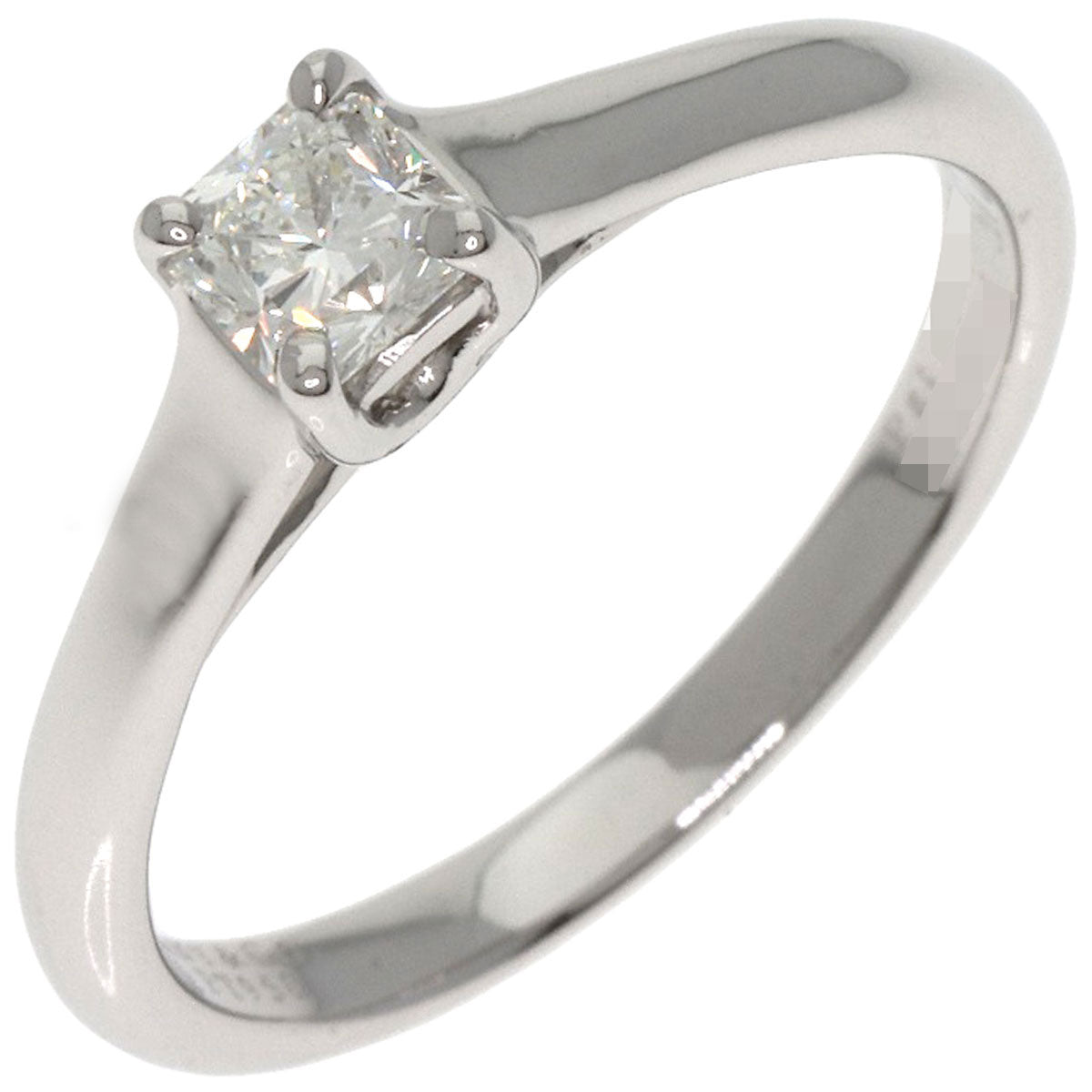 Tiffany&Co. Ring Pt950 Silver Square Princess Diamond