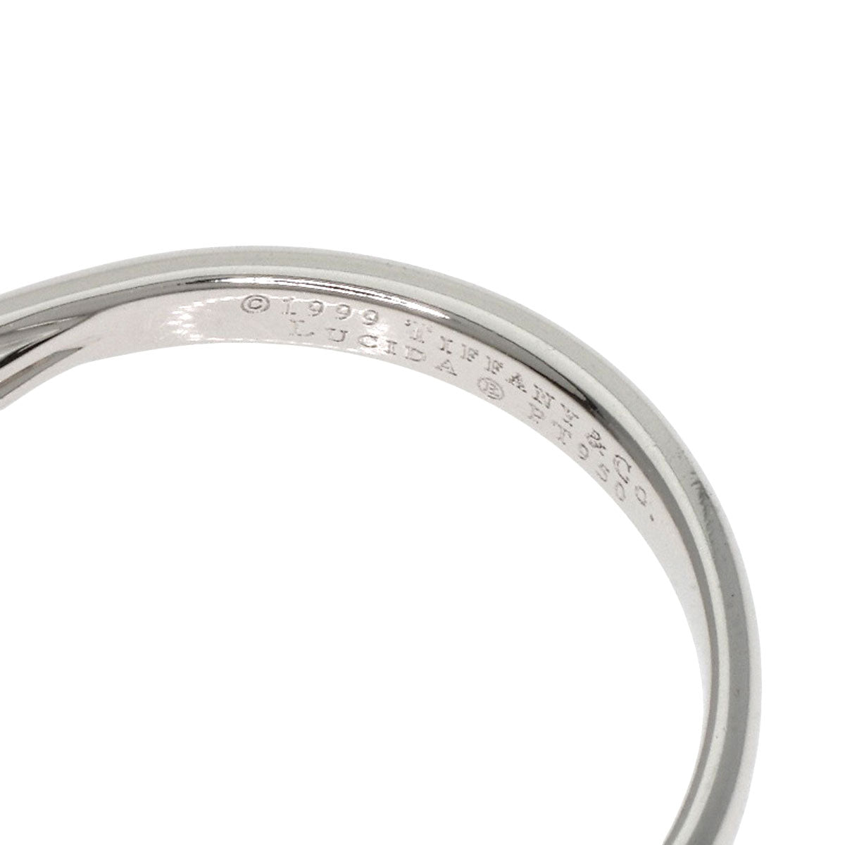 Tiffany&Co. Ring Pt950 Silver Square Princess Diamond