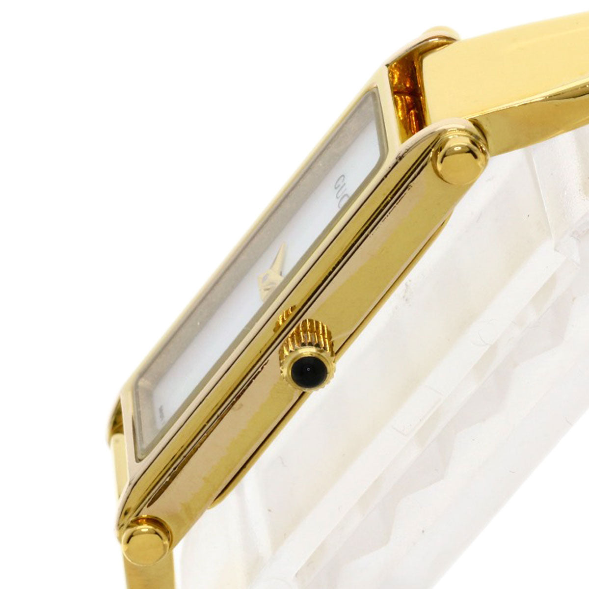 Gucci Watches Quartz Gold Plated , Gold Plated Gold 1500L White Shell Dial Women