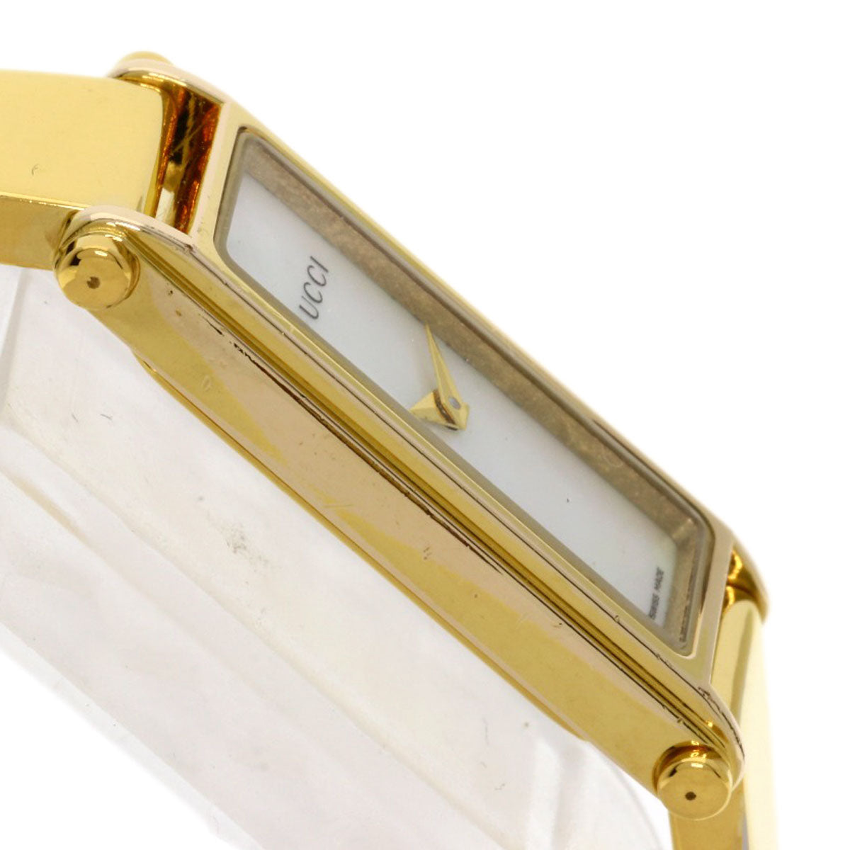Gucci Watches Quartz Gold Plated , Gold Plated Gold 1500L White Shell Dial Women
