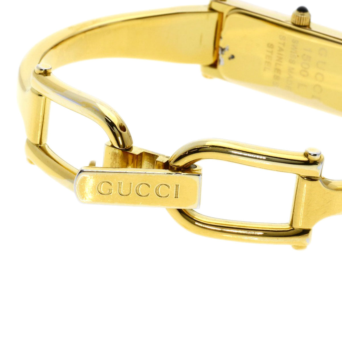 Gucci Watches Quartz Gold Plated , Gold Plated Gold 1500L White Shell Dial Women