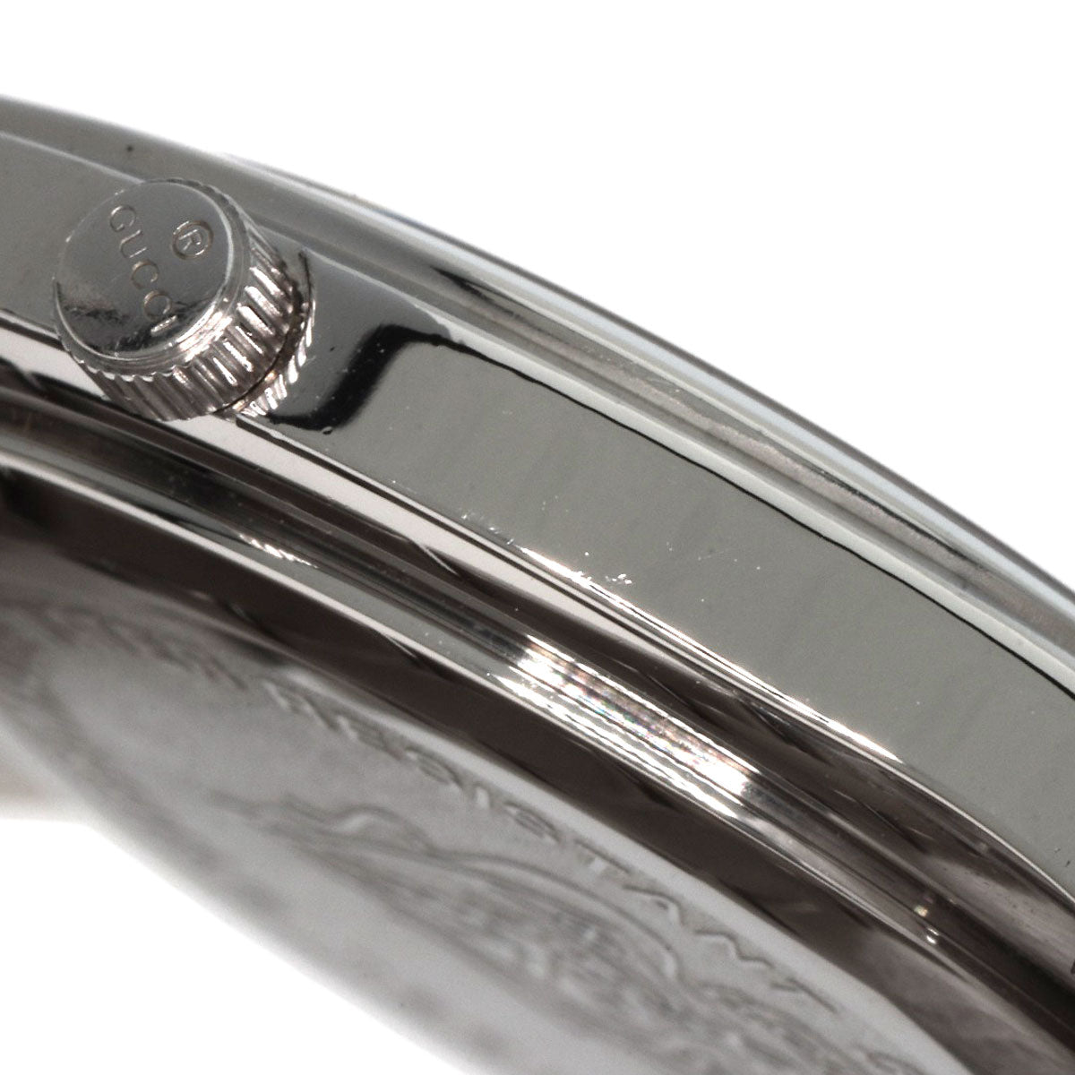 Gucci Watches Quartz 5500M Stainless Steel , Stainless Steel Silver Round Face Gray Dial Mens