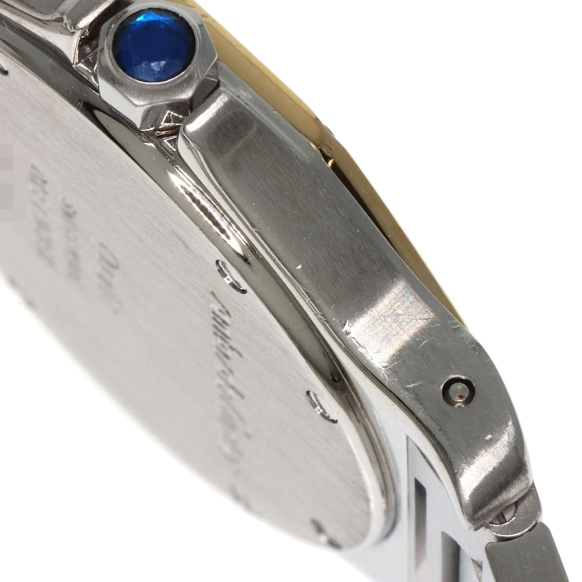 Cartier Watches Quartz Stainless Steel , Ssxk18Yg Gold Santos Octagon Lm Ivory Dial Mens