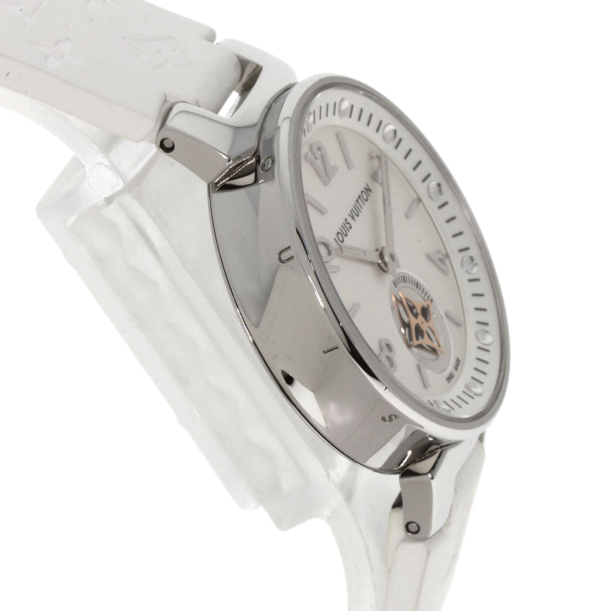 Louis Vuitton Watches Quartz Q8J10 Stainless Steel Silver Tambour Moon Star Silver Dial