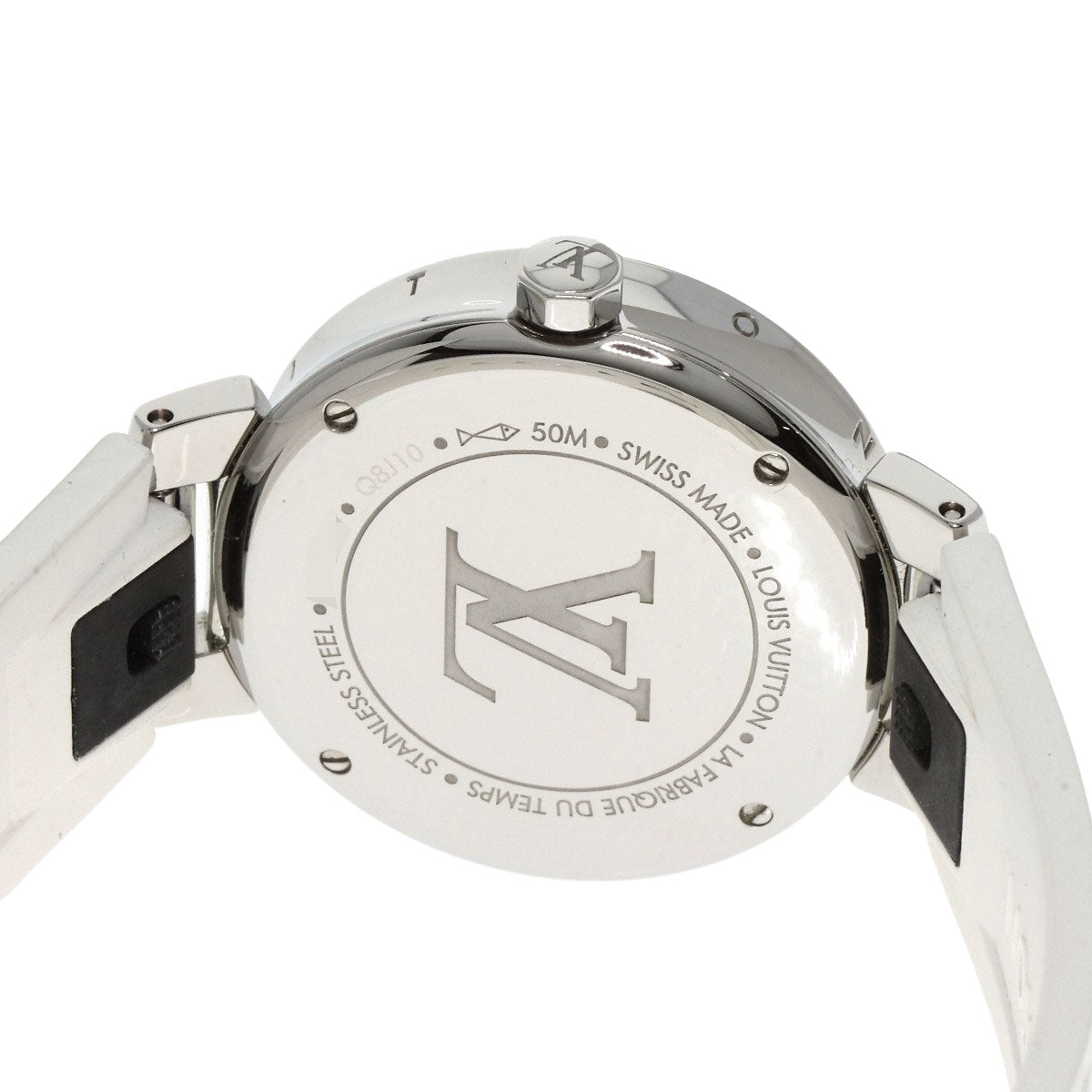 Louis Vuitton Watches Quartz Q8J10 Stainless Steel Silver Tambour Moon Star Silver Dial
