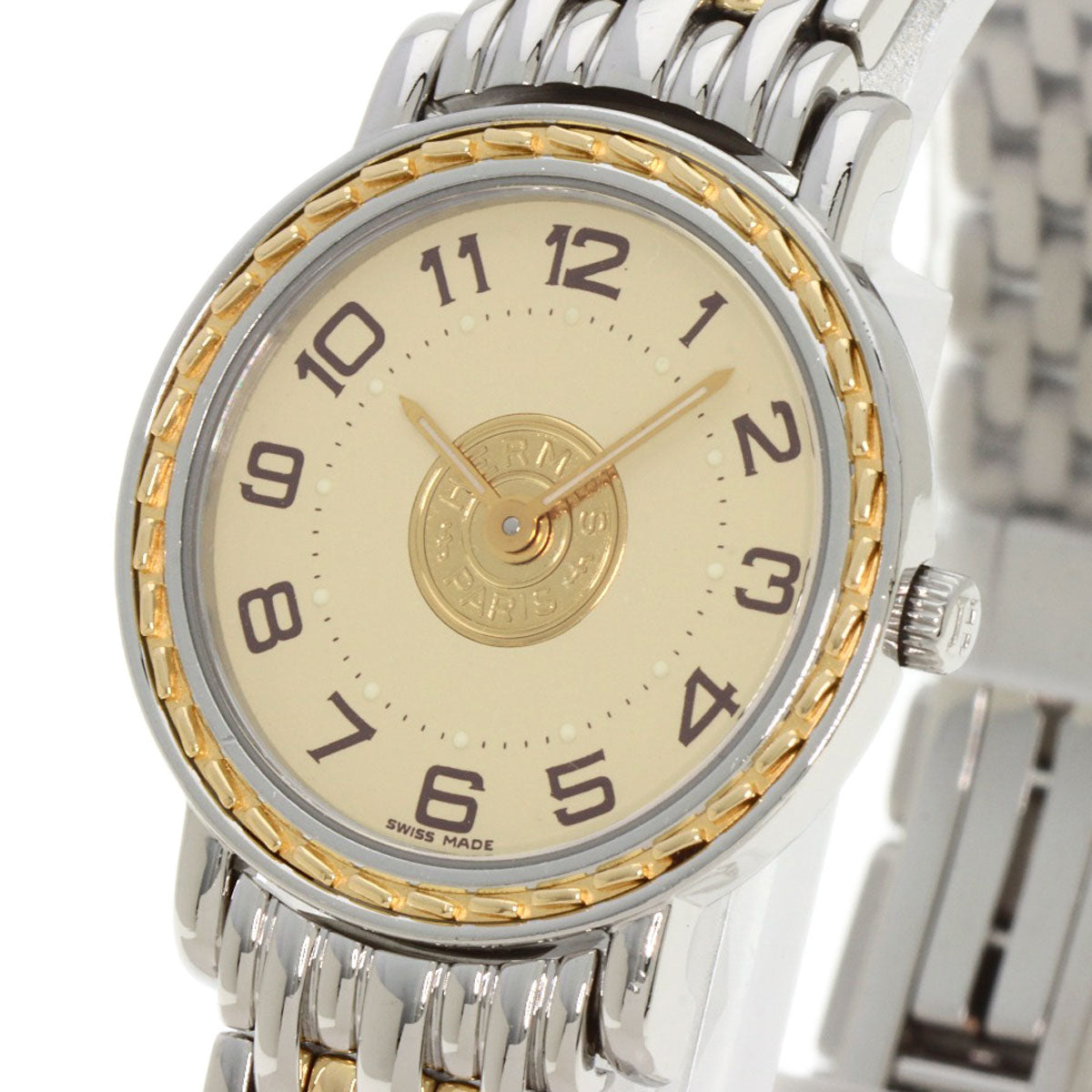 Hermes Watches Quartz Se4.220 Stainless Steel Gold Serie Ivory Dial