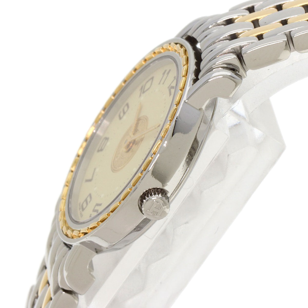 Hermes Watches Quartz Se4.220 Stainless Steel Gold Serie Ivory Dial