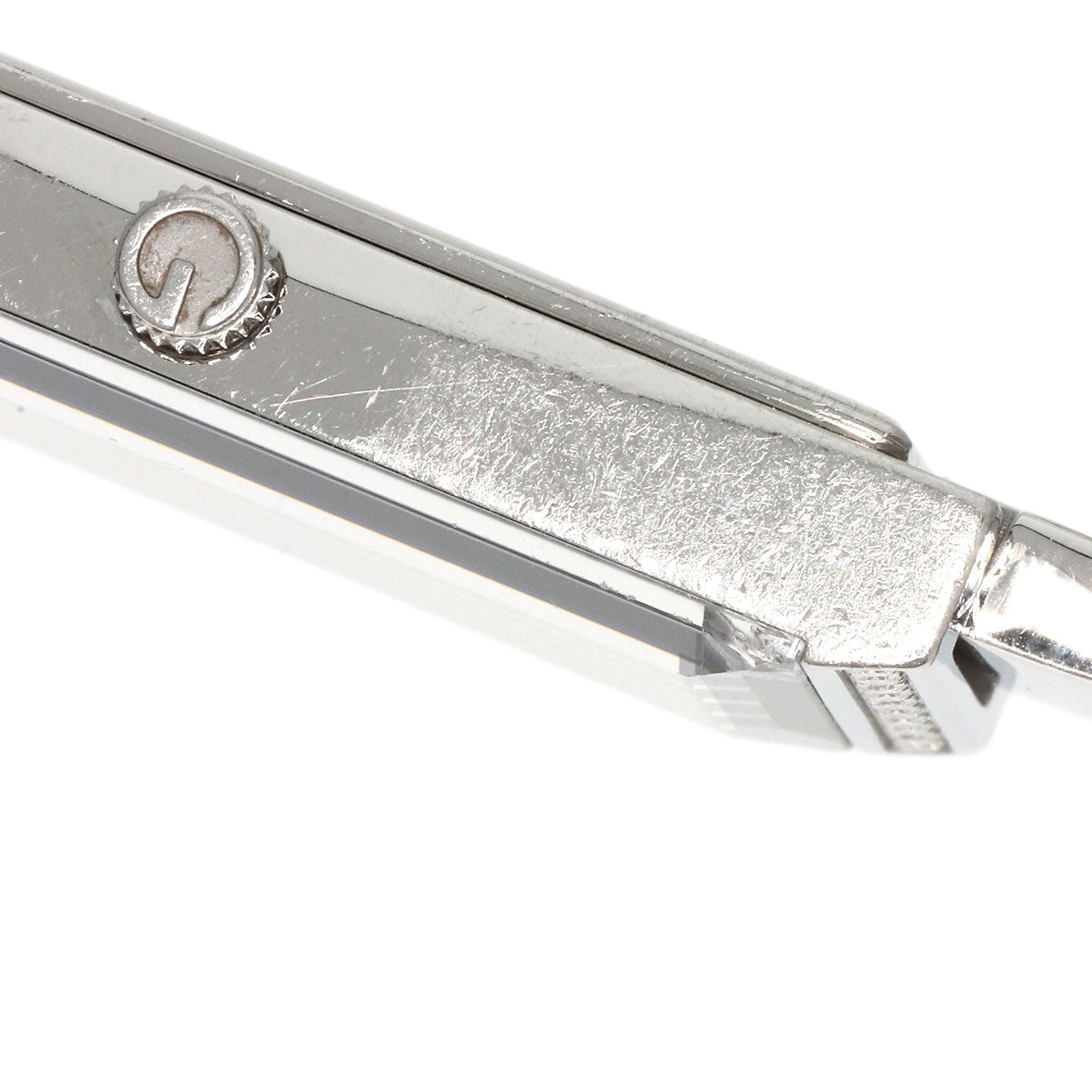 Gucci Watches Quartz 127.5 Stainless Steel , Stainless Steel Silver Square Face Bezel Diamond
