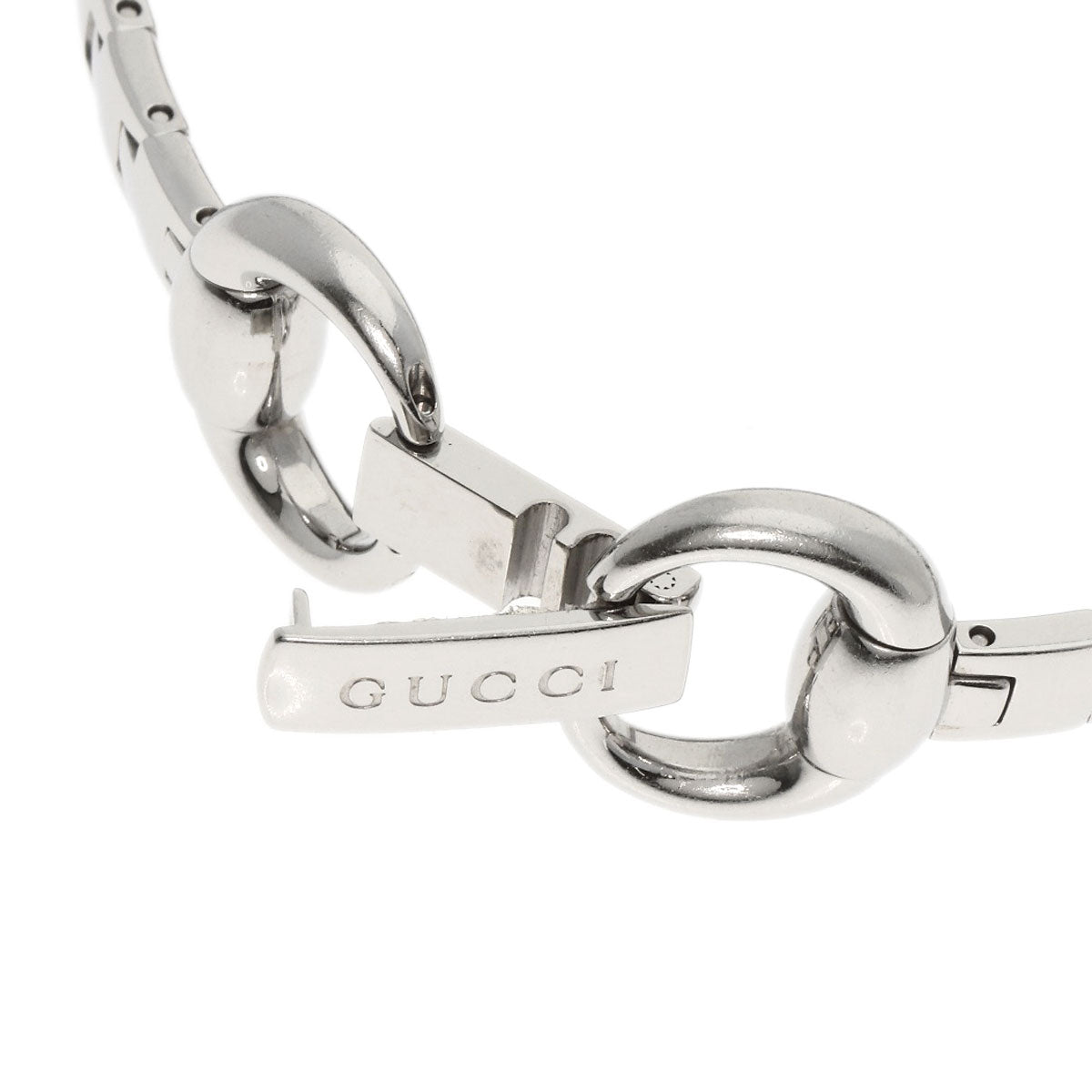 Gucci Watches Quartz 127.5 Stainless Steel , Stainless Steel Silver Square Face Bezel Diamond