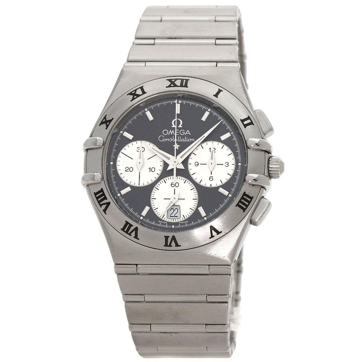 Omega Watches Quartz 1542.40 Stainless Steel Silver Constellation Gray Dial