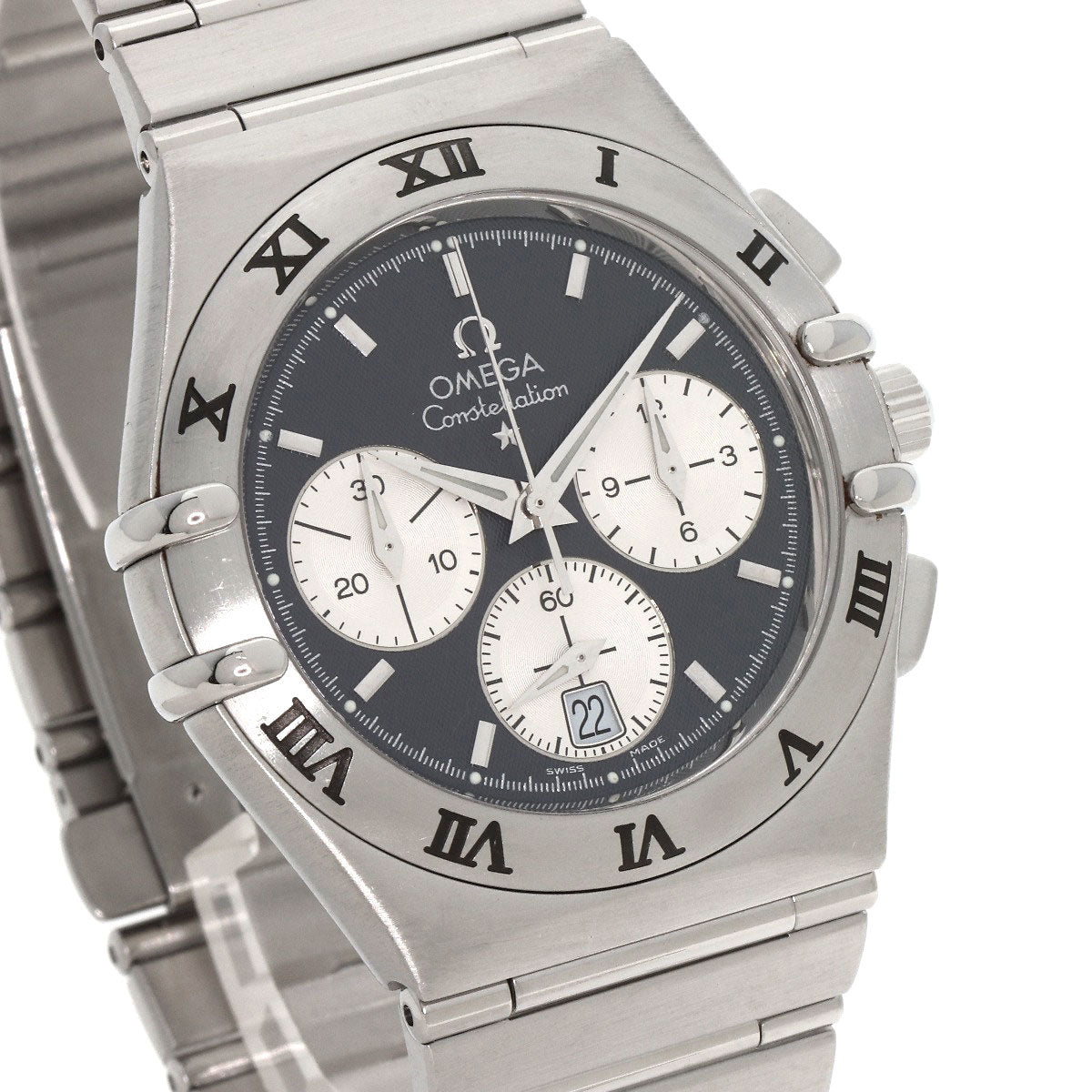 Omega Watches Quartz 1542.40 Stainless Steel Silver Constellation Gray Dial