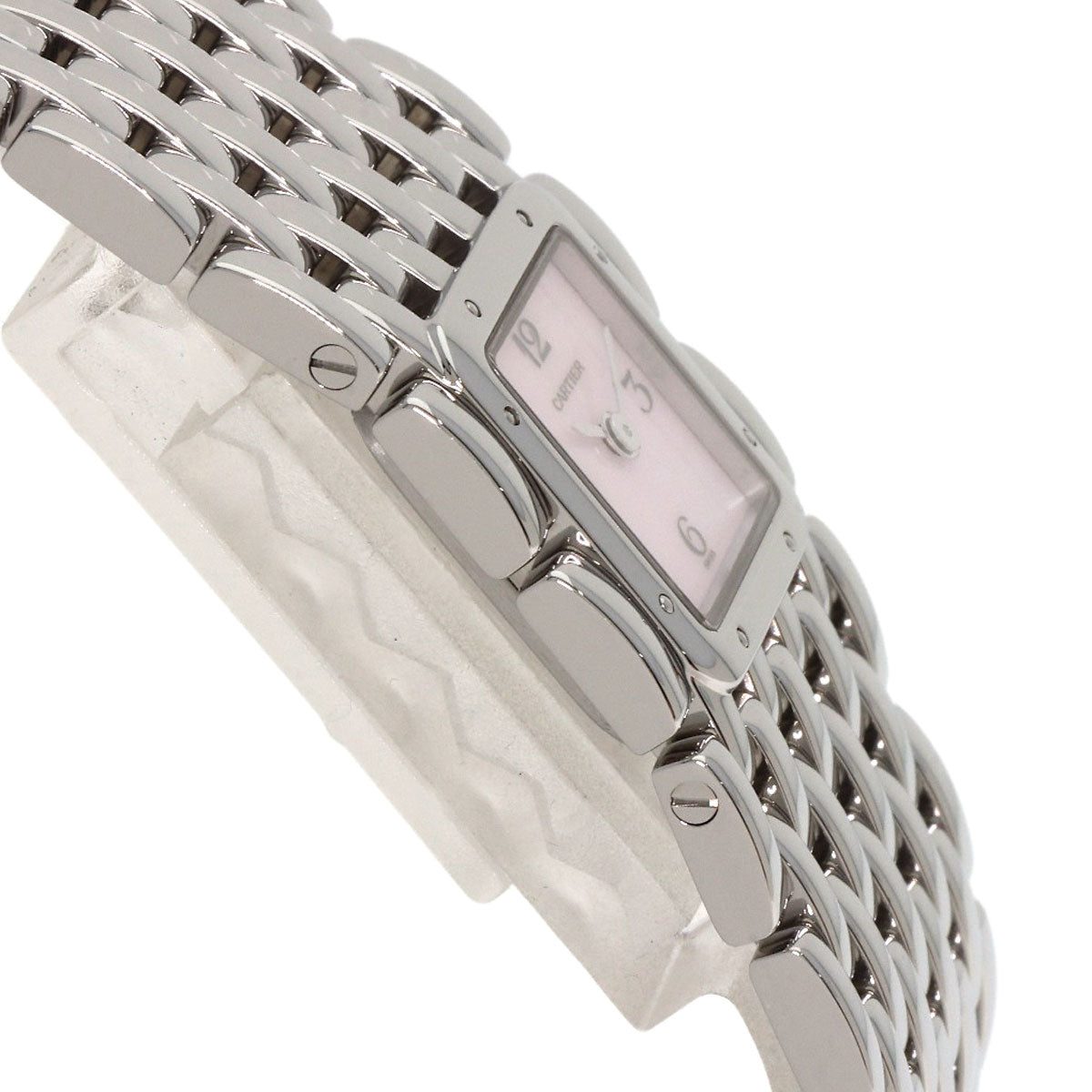 Cartier Watches Quartz W61003T9 Stainless Steel , Stainless Steel Silver Panthere Ryuban Pink Shell